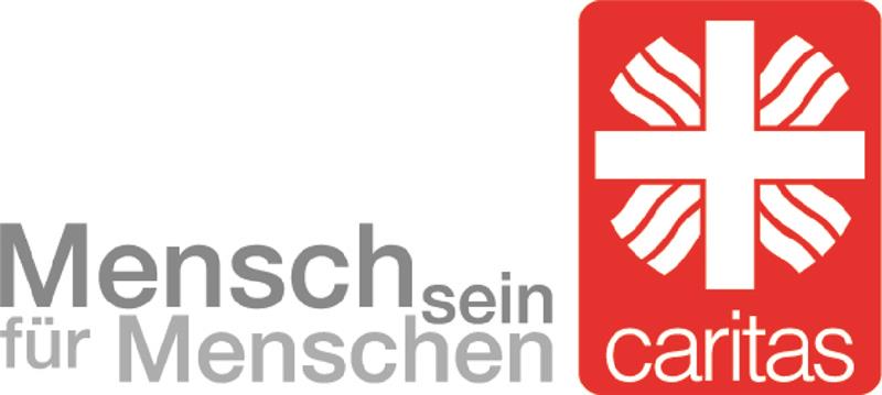 Caritas Logo mit Slogan