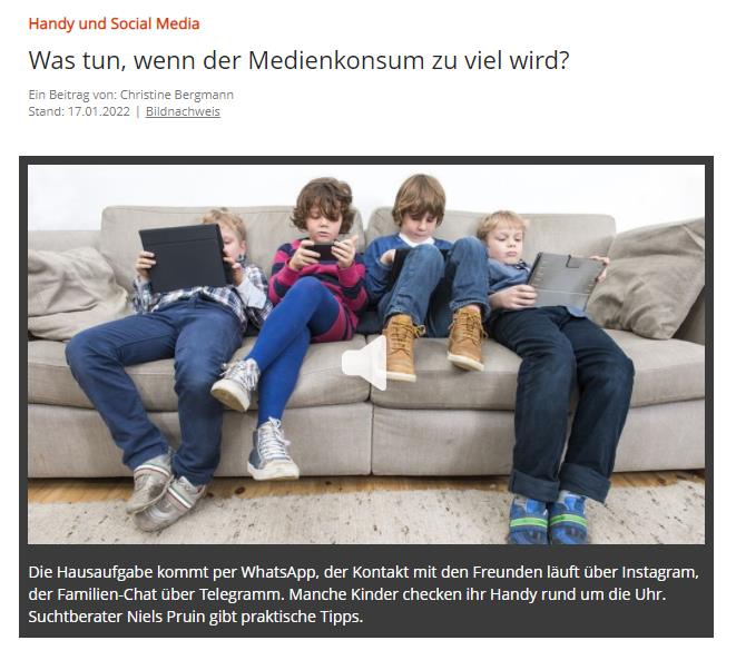 Bayern 2 - Notizbuch - Was tun, wenn der Medienkonsum zu viel wird