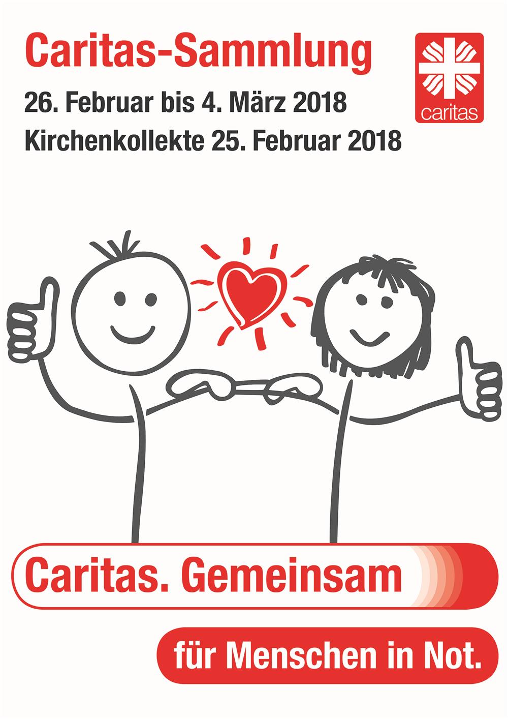 Caritas-Sammlungsplakat - Caritas-Frühjahrssammlung 2018