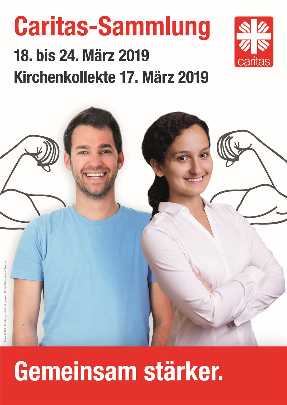 "Gemeinsam stärker" - so lautet das Motto der Caritas-Frühjahrssammlung in den Bistümern Augsburg, Passau und Würzburg.